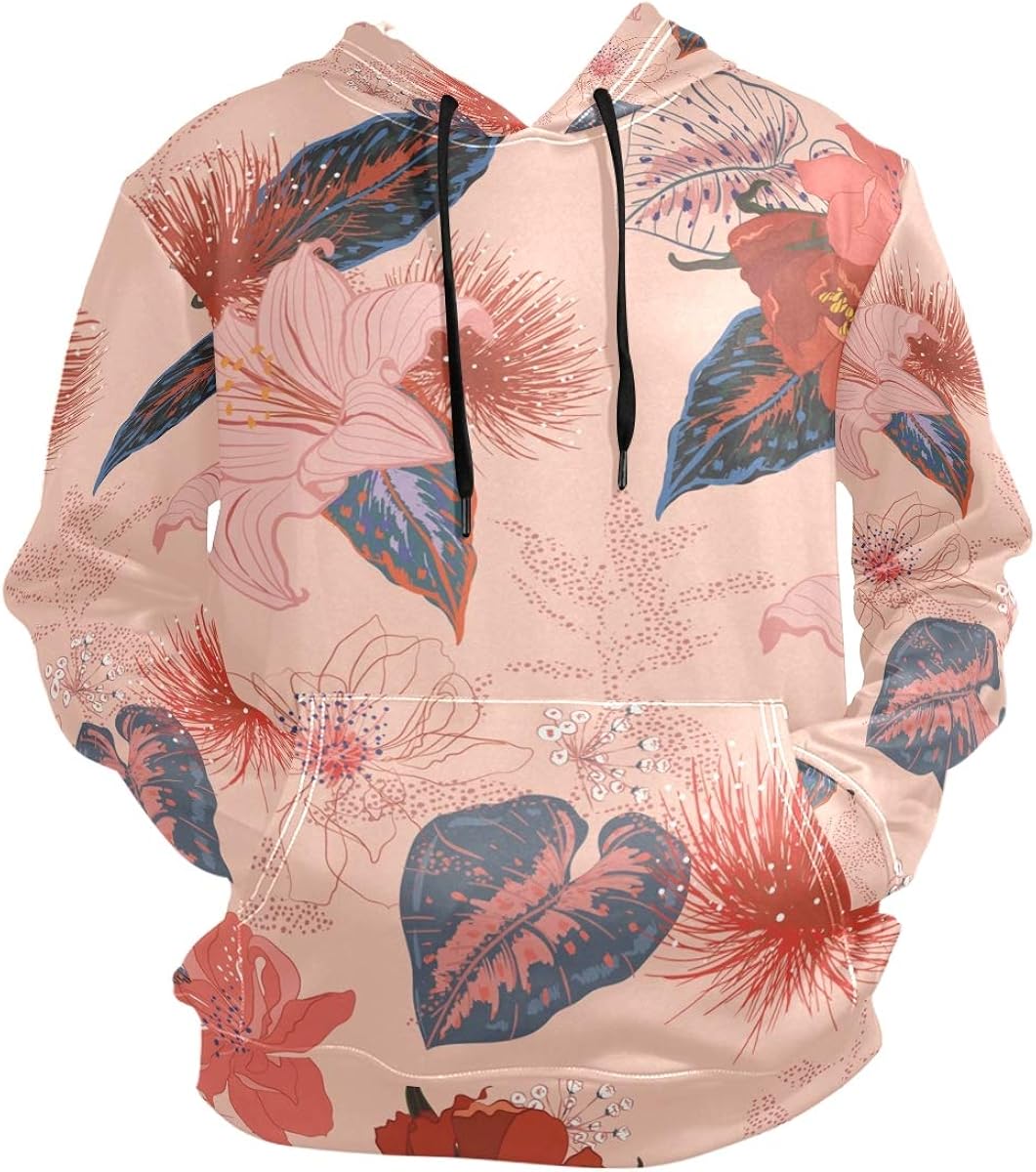 Arte Tropical Flor De La Margarita Sudadera Con Capucha Para Hombre arte-tropical-flor-de-la-margarita-sudadera-con-capucha-para-hombre