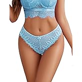 Avidlove Womens Underwear Lace Cheeky Panties Criss Cross Back Bikini Thongs Sexy Undies