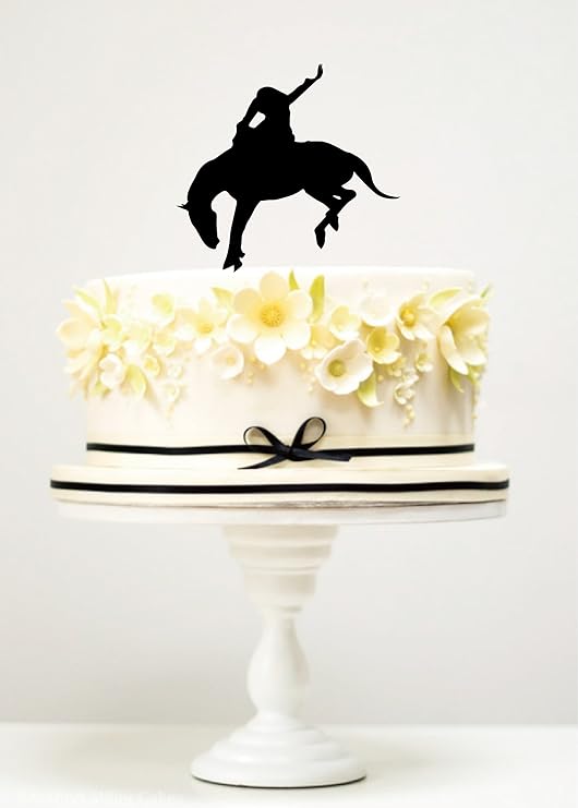 Amazon Com Kiskistonite Cake Toppers Cool Cowboy Western Custom
