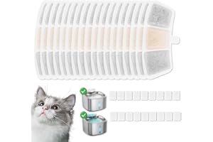 18pcs Cat Water Fountain Filters for Hard Water, with Filter Cottons Reduces Limescale & Bad Smell Compatible with Oneisall P
