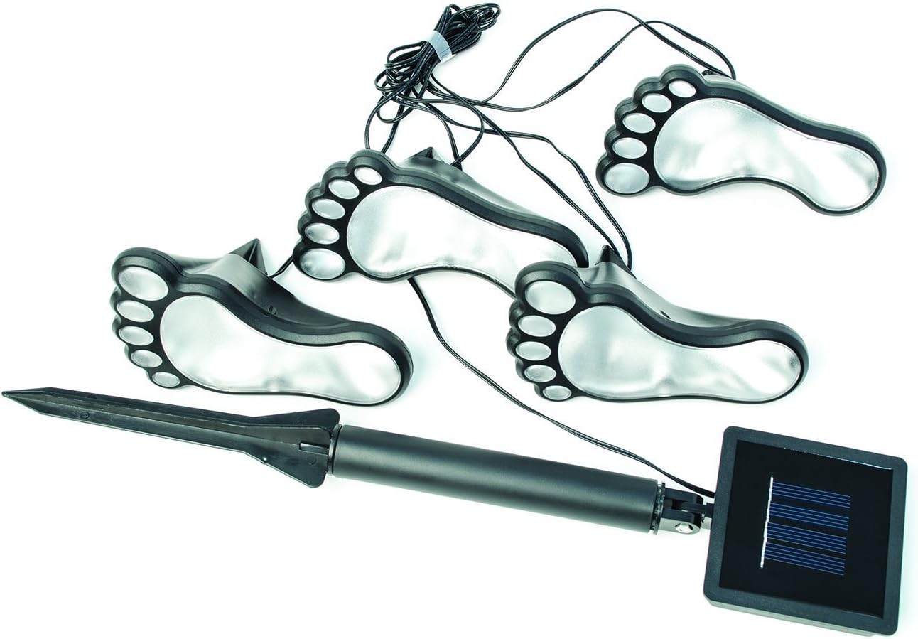 Best 4 Solar Dog Animal Paw Print Lights Garden