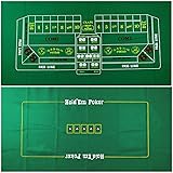 Craps & Texas Hold'em Poker Layout 2-Sided