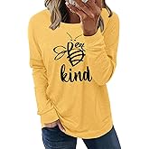 Angerella Women's Casual Loose Fit Pocket Shirts Printed Tops