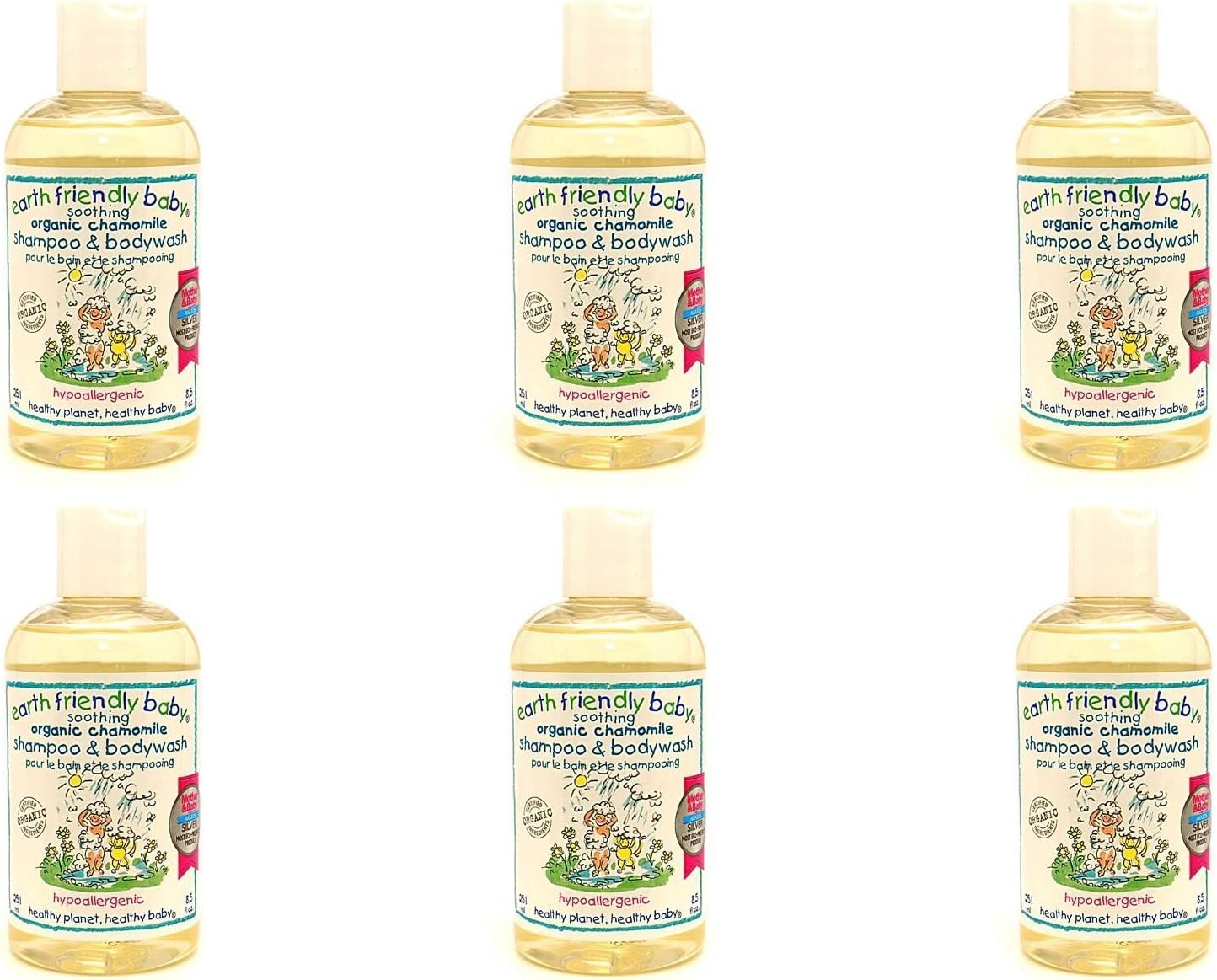 (6 PACK) - Earth/F Soothing Chamomile Shampoo & Body Wash | 250ml | 6 PACK - SUPER SAVER - SAVE MONEY