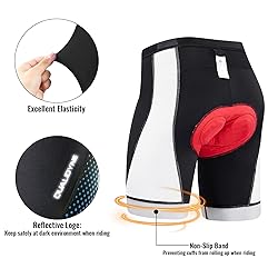qualidyne Men's Cycling Bike Shorts 3D Padded