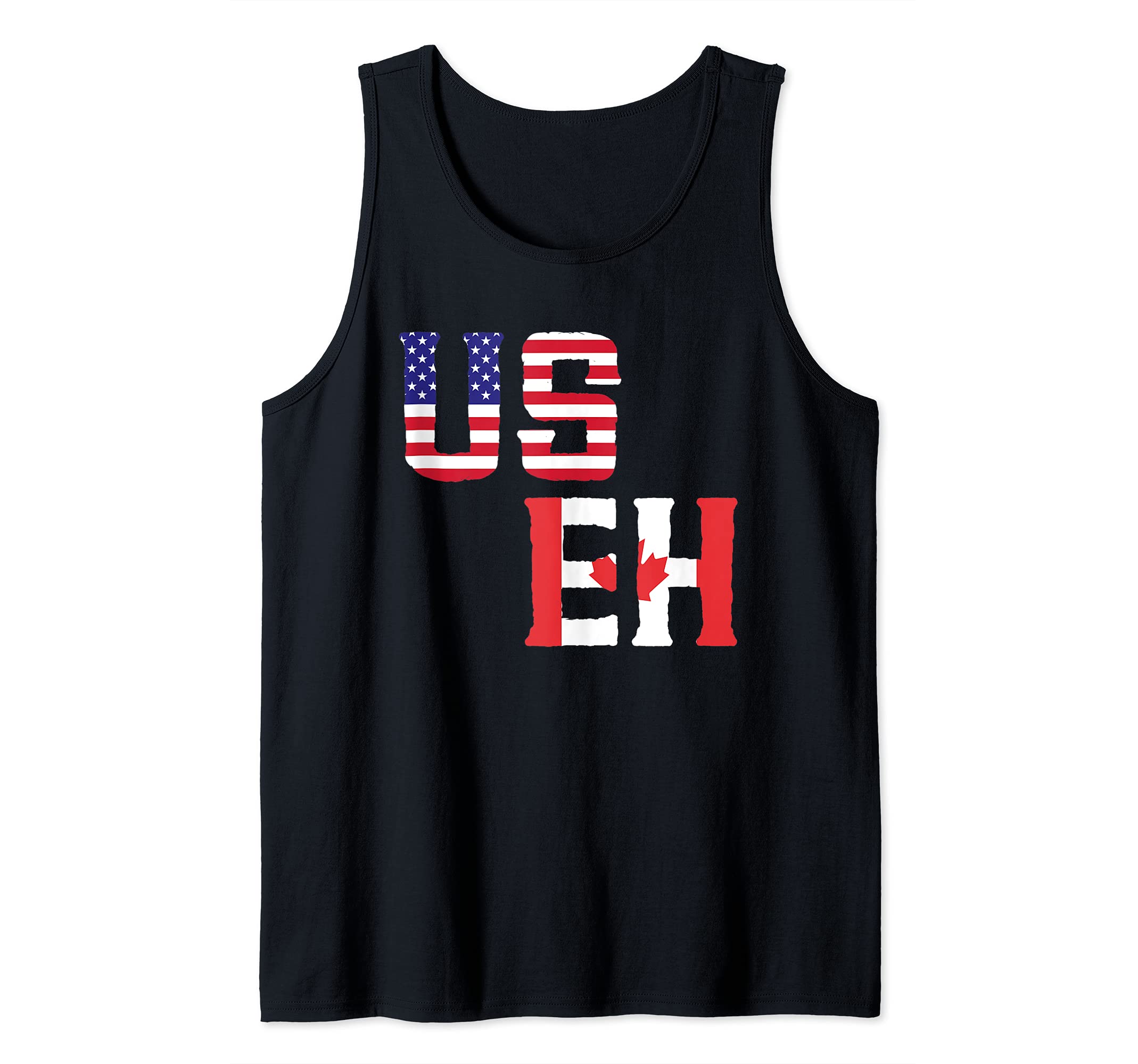 USA Flag American Pride Canadian Flag USEH Maple Leaf Canada Tank Top