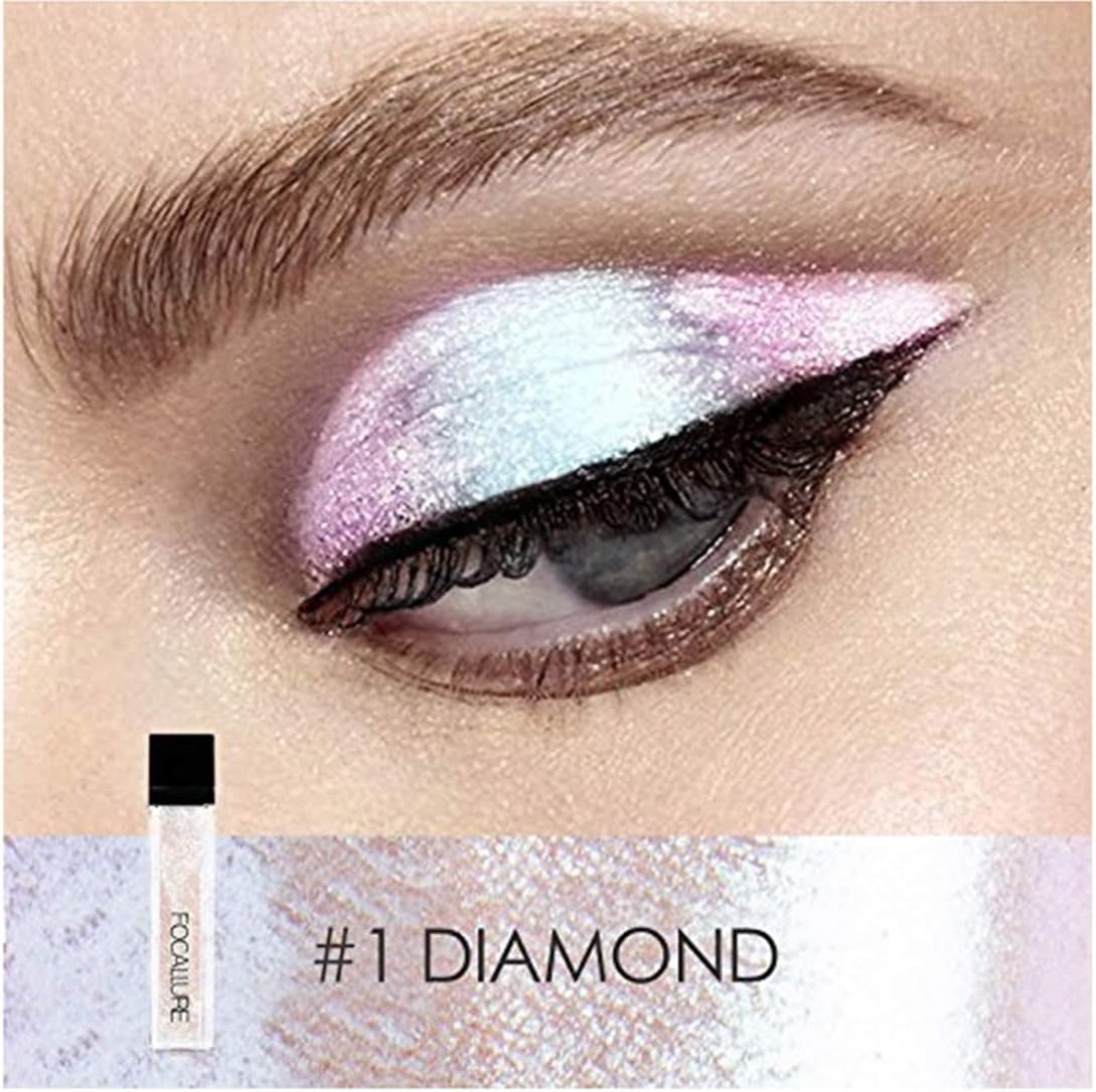 Hot Sales! Shimmer Metallic Liquid Eyeshadow FOCALLURE Waterproof Glitter Liquid Eyeliner Colorful Beauty Shiny Smoky Eyeshadow