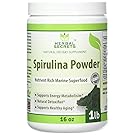 Herbal Secrets Non-GMO Spirulina Powder 1 lb (16 oz) - Highest Quality Spirulina on Earth - 100% Vegetarian, Gluten Free & Non-Irradiated - Blue Green Algae Perfect for Smoothies, Juices & More
