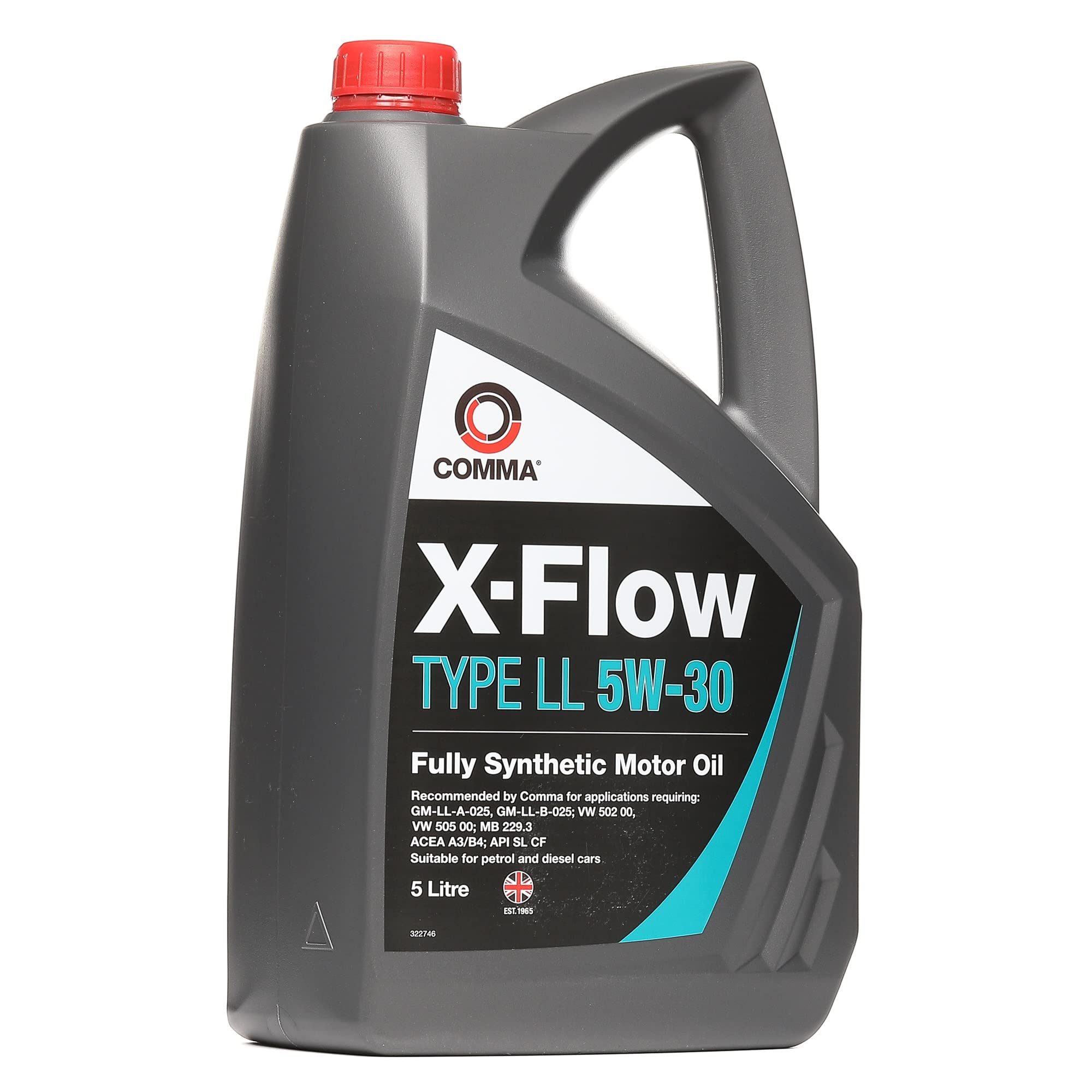 Comma XFLL5L 5L X-Flow Type LL Fully Synthetic 5W30 Motor Oil