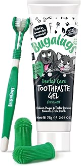 BUGALUGS Dental Care Kit for Dogs & Cats with Toothpaste & Brushes view 2