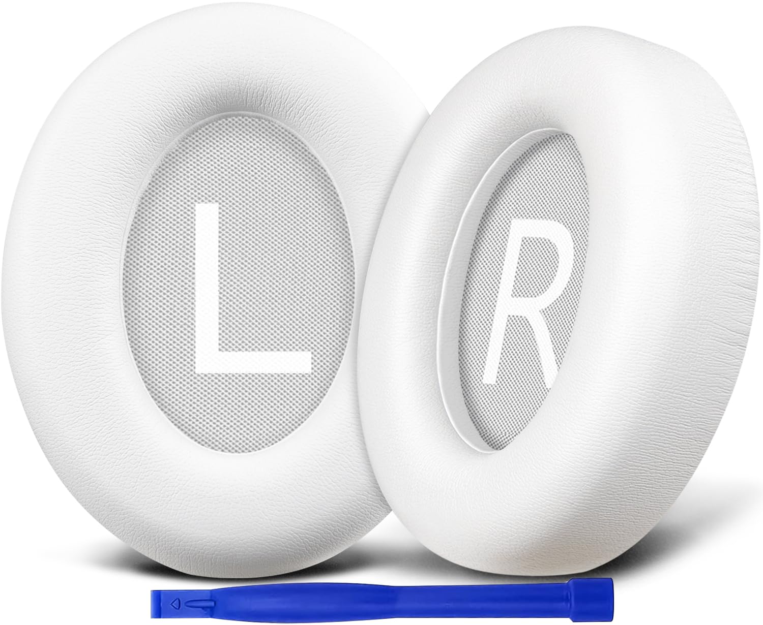 SOULWIT Replacement Earpads for Bose 700 (NC700) Wireless Headphones, Ear Pads Cushions with Softer Leather, High-Density Noise Cancelling Foam, Added Thickness - White