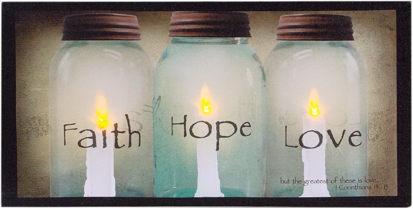 Amazon Com Ohio Wholesale Greatest Of These Canvas Radiance Lighted Wall Art Posters Prints