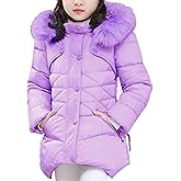HMBEIXYP Girl's Coat Windproof Winter Warm Outwear Casual Hooded Solid Color jacket with pocket