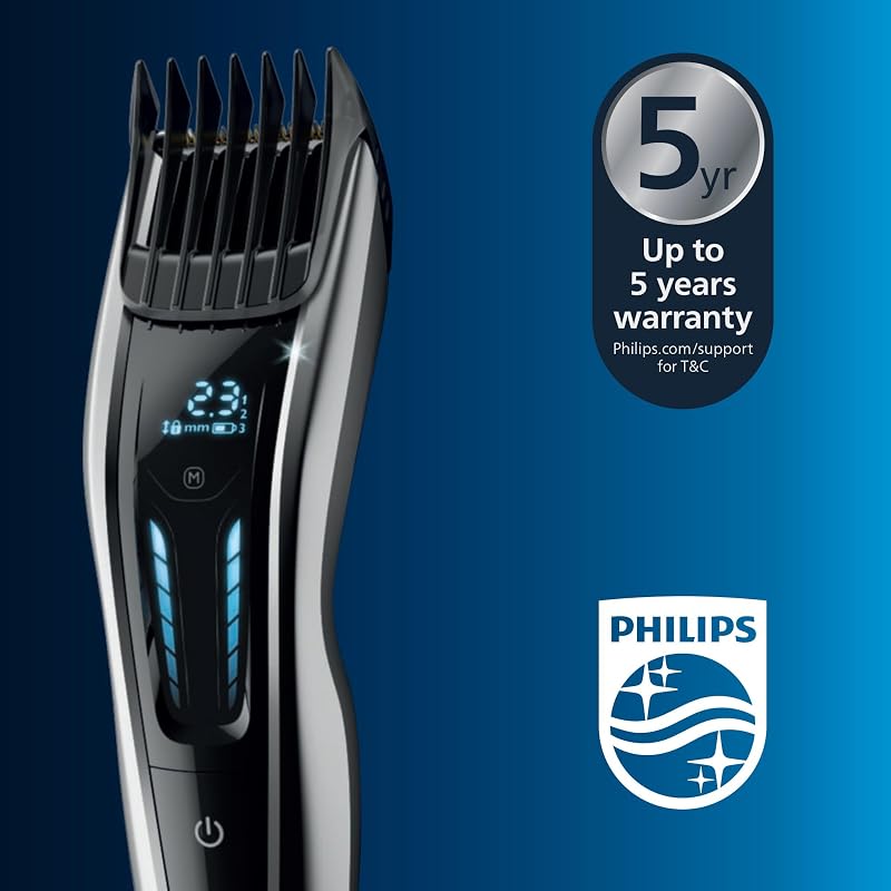 Hair Clipper Série 9000 - Tondeuse à Cheveux avec Interface à Balayage Tactile (Modèle HC9450/20)
