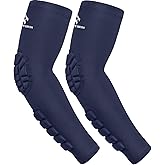HOPEFORTH 2PCS Padded Elbow Forearm Sleeves Compression Arm Protective Support