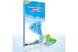 DOKIKO Washing Machine Cleaner tablets 18 Pack- Deep Clean Tablets for HE Front Loader & Top Load Washer, Eco-Friendly Septic Safe Deodorizer to Clean Inside Drum & Tub Seal.