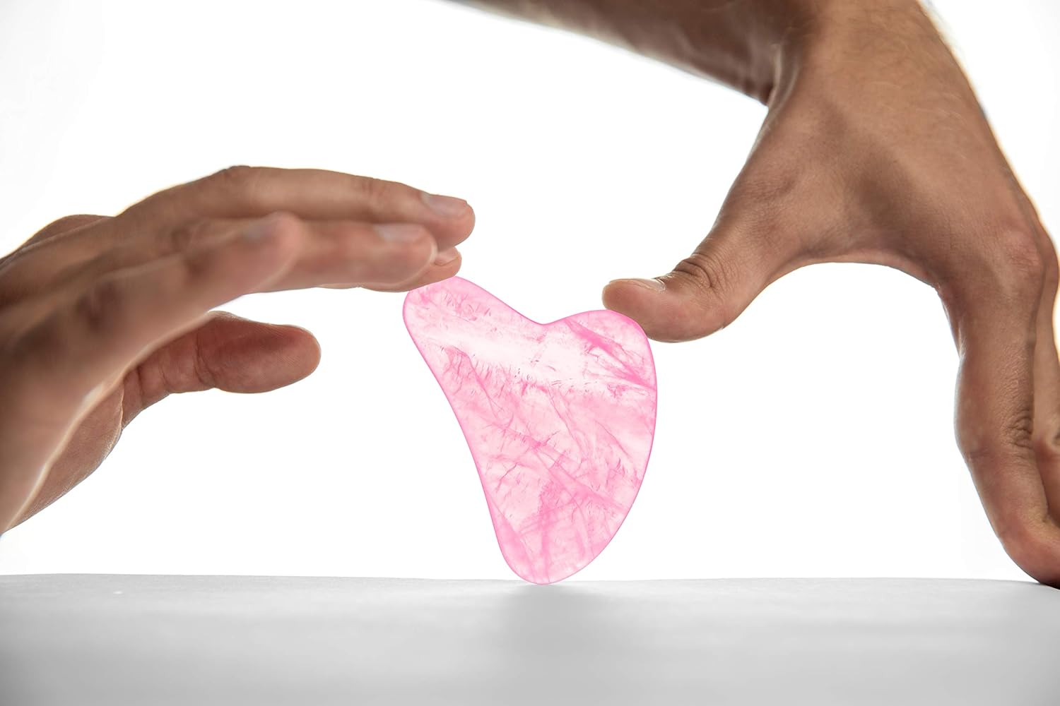 Gua Sha Massage Tool for Scraping Facial and Body Skin Massage made of Rose Quartz Stone for Acupressure Scrapper Gua Sha Facial Tools: Beauty