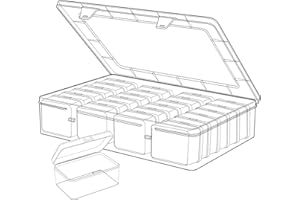 GBIVBE 75Pcs Small Bead Organizer Box, Clear Rectangles Bead Storage Containers with Lids, Plastic Craft Storage Box Bead Cases, Mini Small Parts Organizer for Jewelry Nail Screws Seeds and Labels