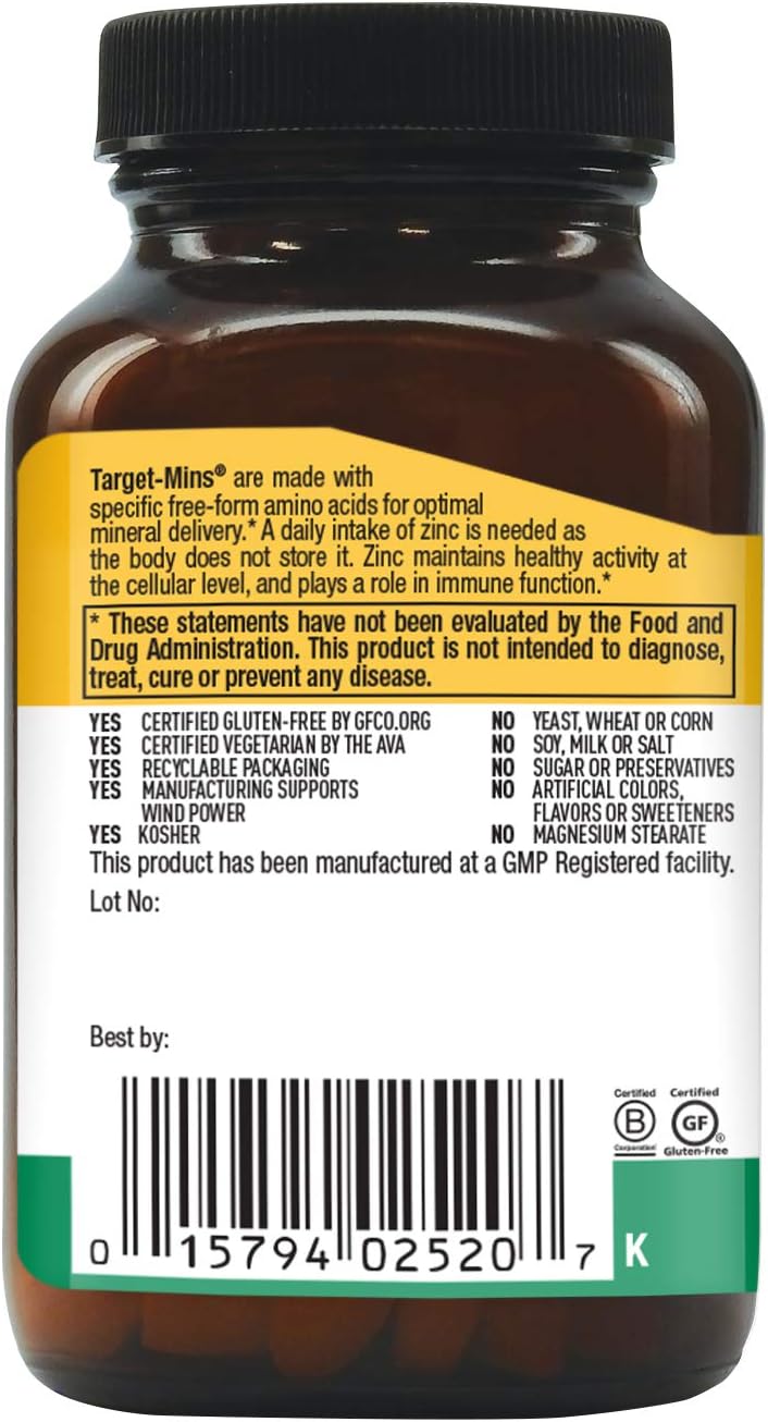 Country Life Target Mins Zinc 50Mg Tablets, 90 Count: Health & Personal Care