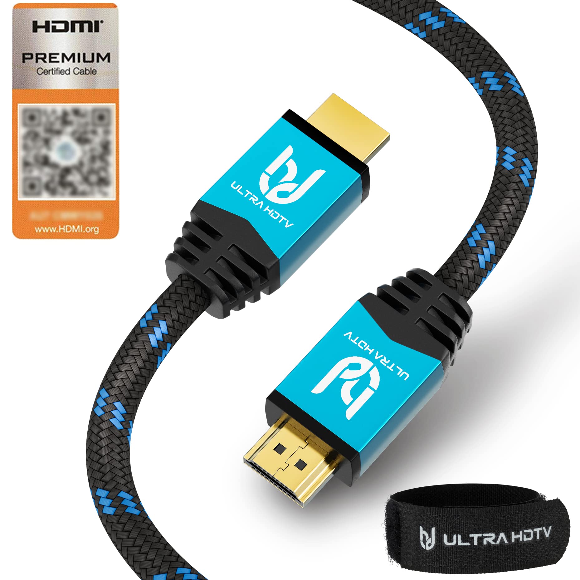 Ultra HDTV 4K HDMI Cable - 5m Premium Certified HDMI 2.0b Lead, High Speed with Ethernet at 18 GBps, supports 4K@60Hz, 2160P, 4096x2160, 3D, HDR, HDCP 2.2 and ARC, for PS4, Xbox, 4K TVs and Monitors