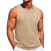 Runcati Mens Tank Tops Casual Sleeveless Hollow Out T-Shirts Muscle Summer Beach Hippie Shirts with Pocket