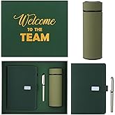 Thenshop Set of 5 New Employee Welcome to The Team Gift Sets Notebook Pen and Tumbler Welcome to The Team Box Employee Appreciation Gift Sets for New Worker Men Women Office(Green)