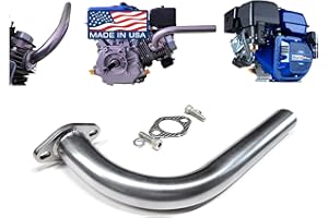ARSPORT Header Exhaust Pipe for Duromax 18hp, 16hp, XP16HPE, XP18HPE Go Kart & mini bikes.