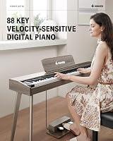 Donner DDP-60 88 Key Digital Piano Velocity-Sensitive 128 Voices Gray view 2