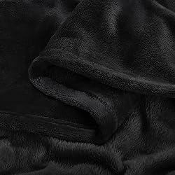 BEDELITE Fleece Blanket Black Throw Blankets for