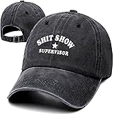 Sxxt Show Supervisor Funny Retro Washed Cotton Baseball Cap, Adjustable Lightweight and Breathable Unisex Outdoor Sun Hat, Gifts for Men Women Husband Manager Supervisor Friend Bestie Coworker Boss