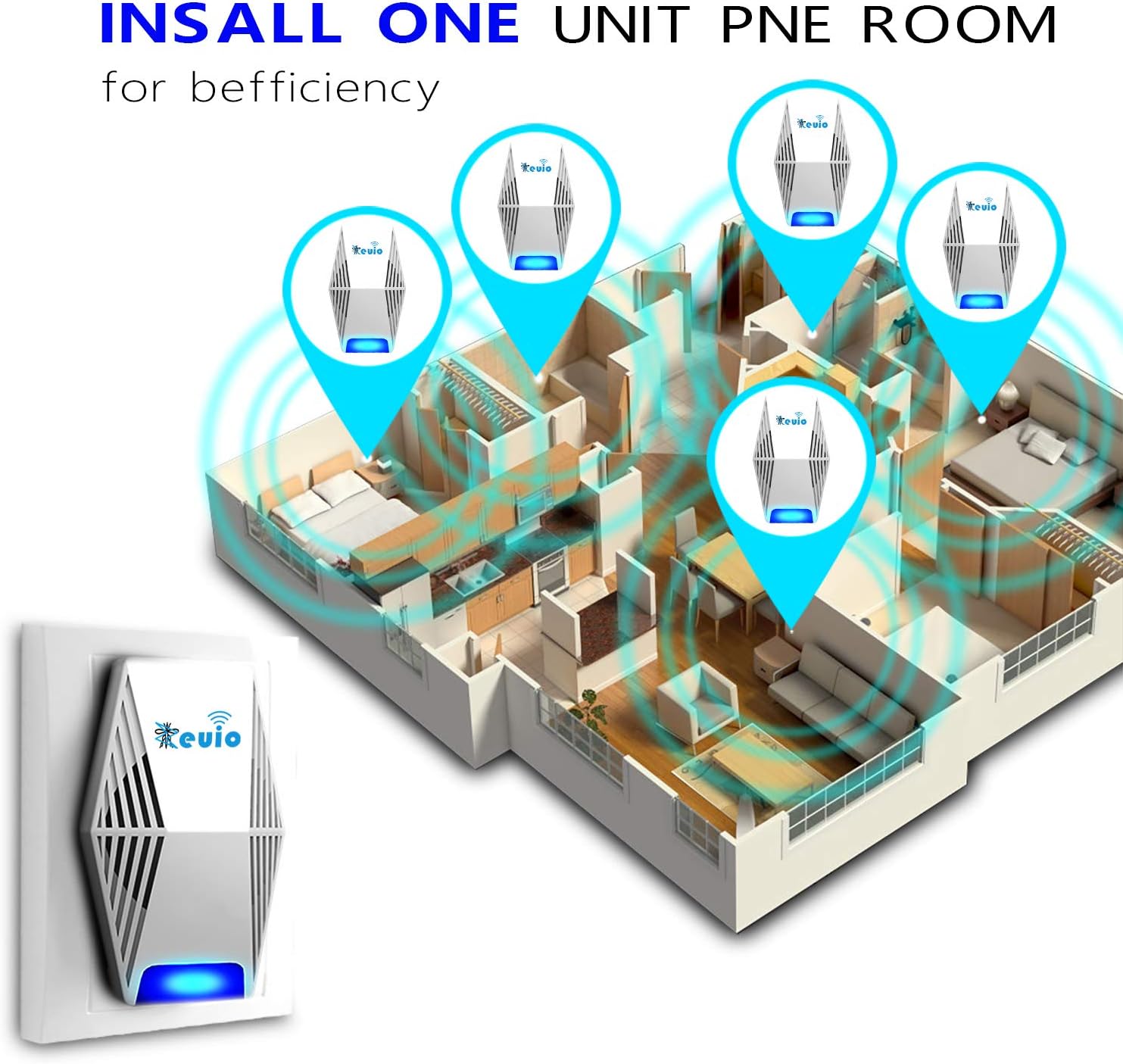 Ultrasonic Pest Repeller Plug-in Control Electronic Insect Repellent Pest Control Reject Devices Pest Repellent Home Indoor Defender for Rat Mosquito Mice Spider Ant Roaches Bugs Flea Insect (2 Pack) : Garden & Outdoor