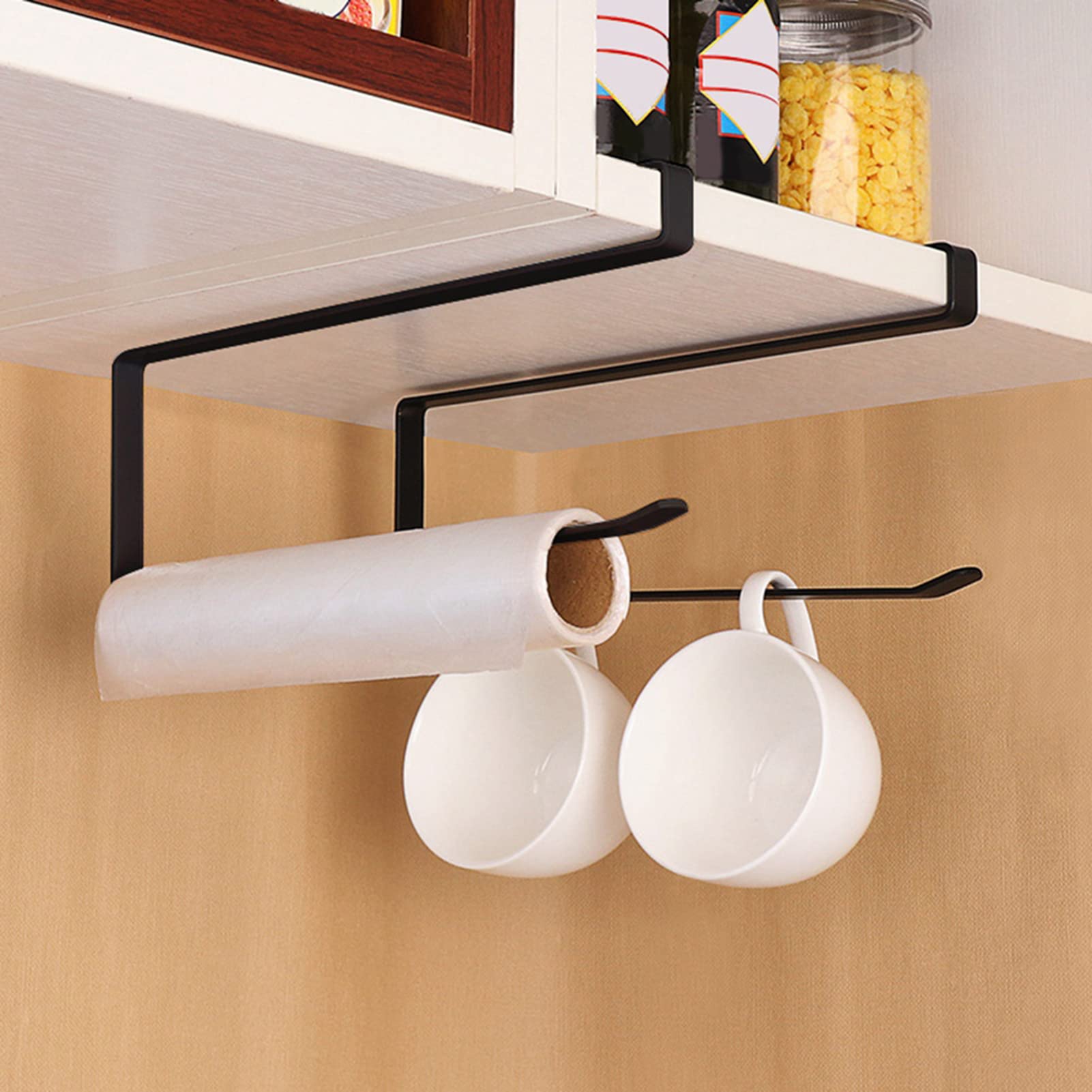 Paper Towel Hanger, Steel Rust-Resistant Hanging Design Paper Towel Holder, for Kitchen