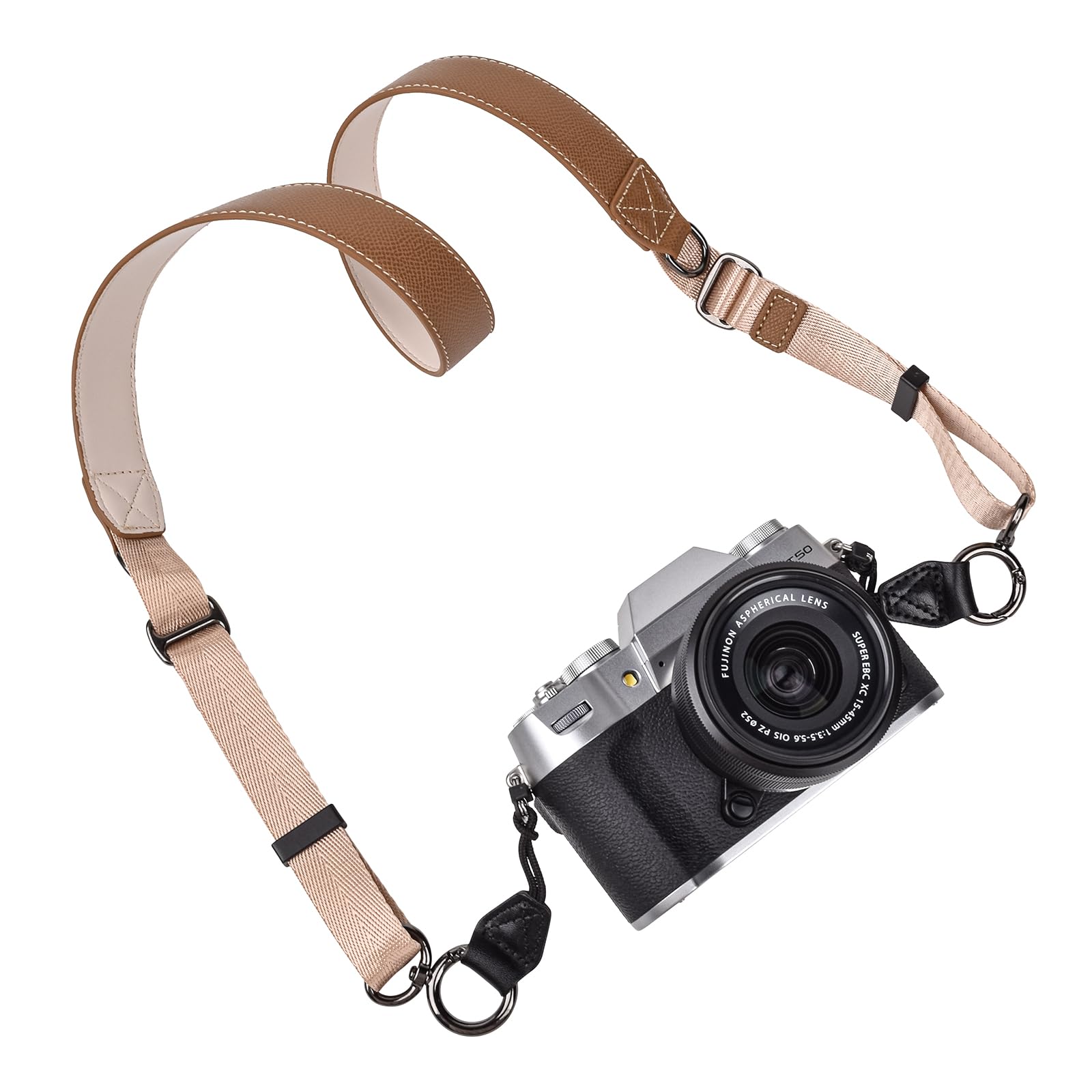 VOVMOEYA Camera Neck Strap,X-T50 body strap PU Shoulder Adjustable Strap for photographers for Fujifilm/for Nikon/for Canon/for Sony/for Minolta/for Panasonic/SLR/DSLR Cameras Texture-Choc