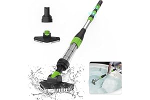 POOLERGETIC Cordless Rechargeable Pool Vacuum, Spa Hot Tub Vacuum, Handheld Rechargeable Pool Cleaner, Running Time 90 Mins Suitable for Spas, Hot Tubs and Small Pools for Sand and Debris, Black