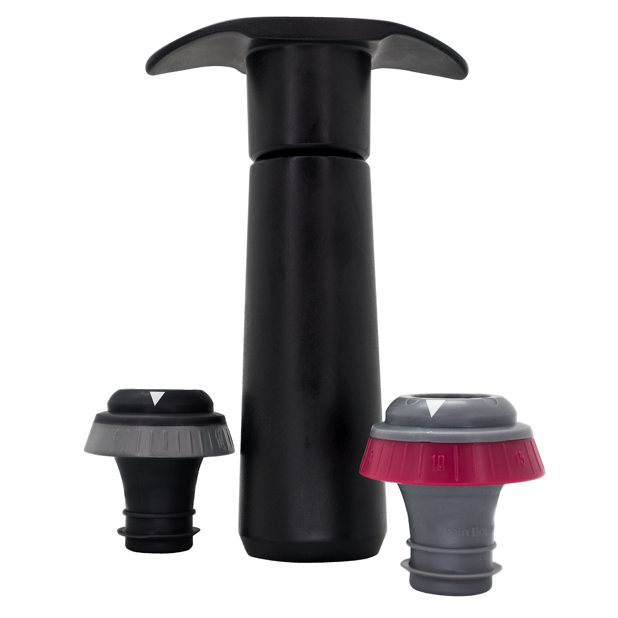 Handheld Vacuum Pump with Noise Indicator + 2 Stoppers with Date Display