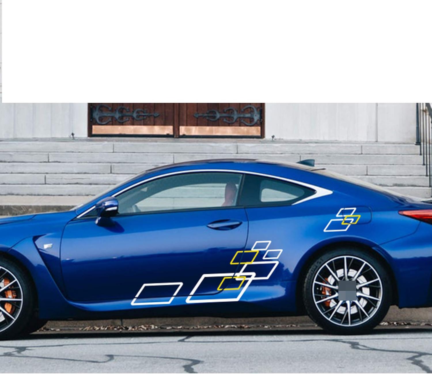 JzyhNzd 2pcs Car Sticker Side Door Auto Vinyl Film Decals