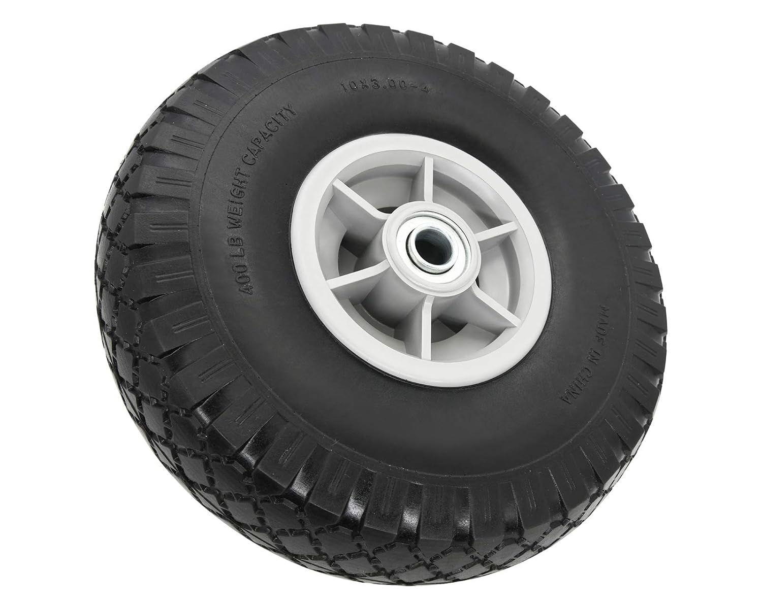 10" Flat Free Solid Tire Wheel，for Dolly Handtruck Cart，10" Flat Free Tires Air Less Tires Wheels with 5/8" Center - Solid Tire Wheel for Dolly Hand Truck Cart/All Purpose Utility Tire on Wheel: Industrial & Scientific