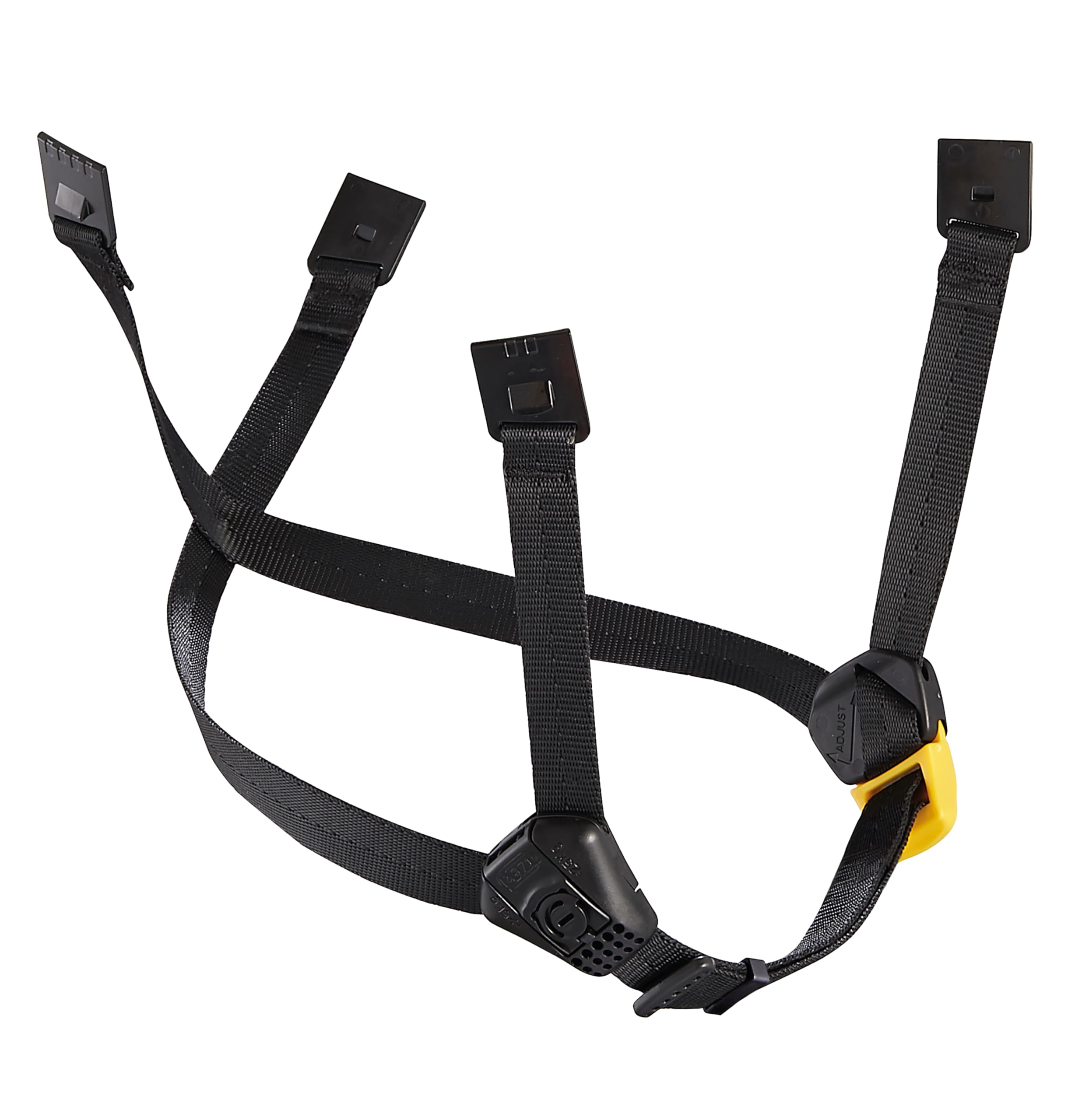PETZL Unisex's Chinstrap Dual For Vertex Helmets And Layer Accessory for Climbing, Yellow Black, UNI