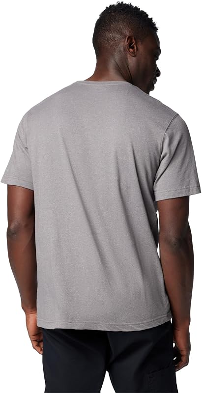 Thistletown Hills - Camisa de Senderismo de Manga Corta para Hombre, Gris Jaspeado., M