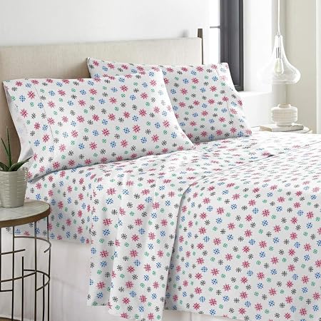 Amazon Com N 4 Piece Deep Pocket Blue Red Green White Queen Sheet