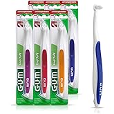 GUM End Tuft Toothbrush, Soft, Extra-Small Head, 1 Count (6 Pack) | Tapered Dental Brush with Extra-Small Head for Hard-to-Reach Areas, Implants, Back Teeth, orthodontic bands &amp; Wisdom Teeth