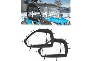 StarknightMT ZForce Cab Enclosure, Soft Upper Doors with Zippered Windows Compatible with CFMOTO ZForce 800 EX/Trail（2019-2022）/ Zforce 1000（2018-2019）Windproof Soft Windshield for Easy to Get on/off