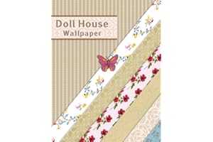 DOLL HOUSE WALLPAPER: FABULOUS CRAFT PAPER BOOK for TINY MODEL HOUSES or SCRAPBOOKING | 4 x 12 PREMIUM IMAGES to CUT & PASTE 
