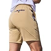 JMIERR Men's Casual Shorts 5"/ 7" Drawstring Summer Quick Dry Beach Stretch Waist Athletic Gym Short