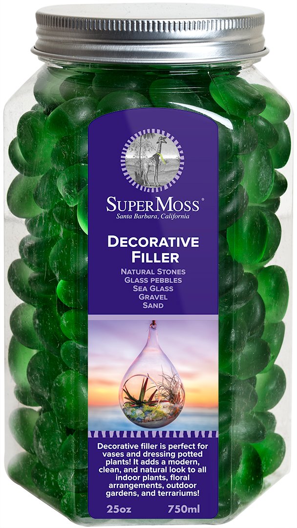 SuperMoss Soft Glass Pebbles, Emerald Green, 22 oz.