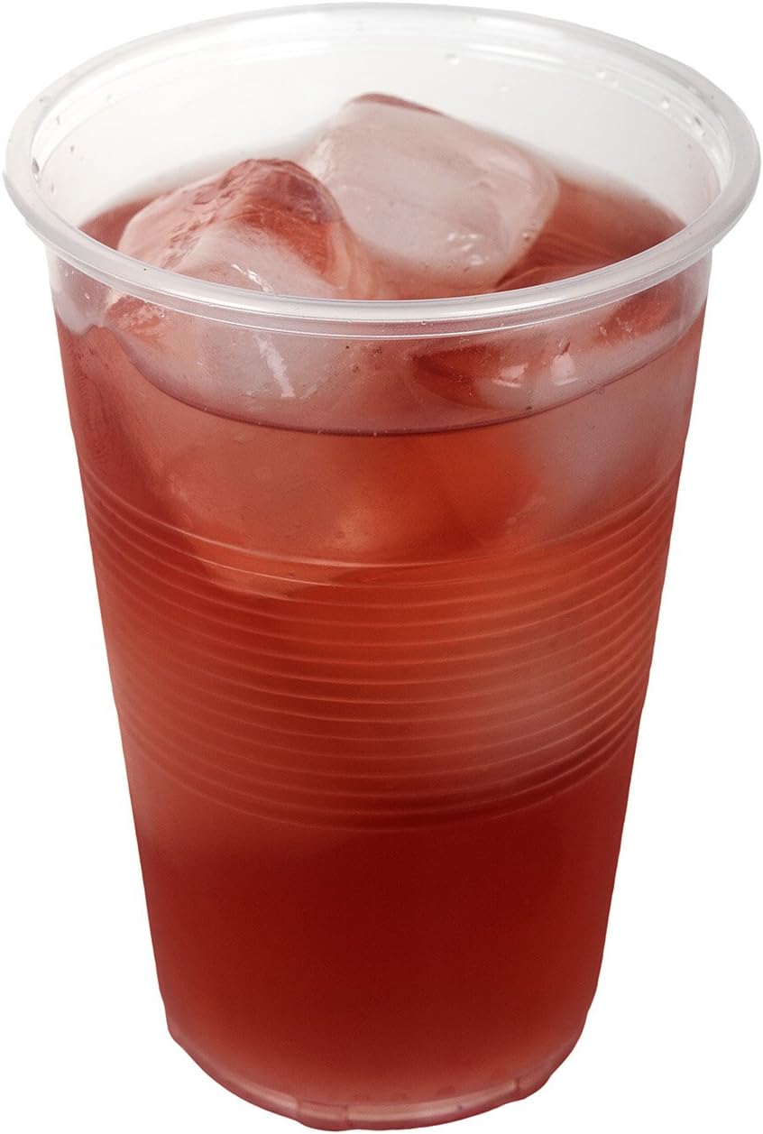 TashiBox 12 oz clear plastic cups - Disposable cold drink party cups (200): Health & Personal Care