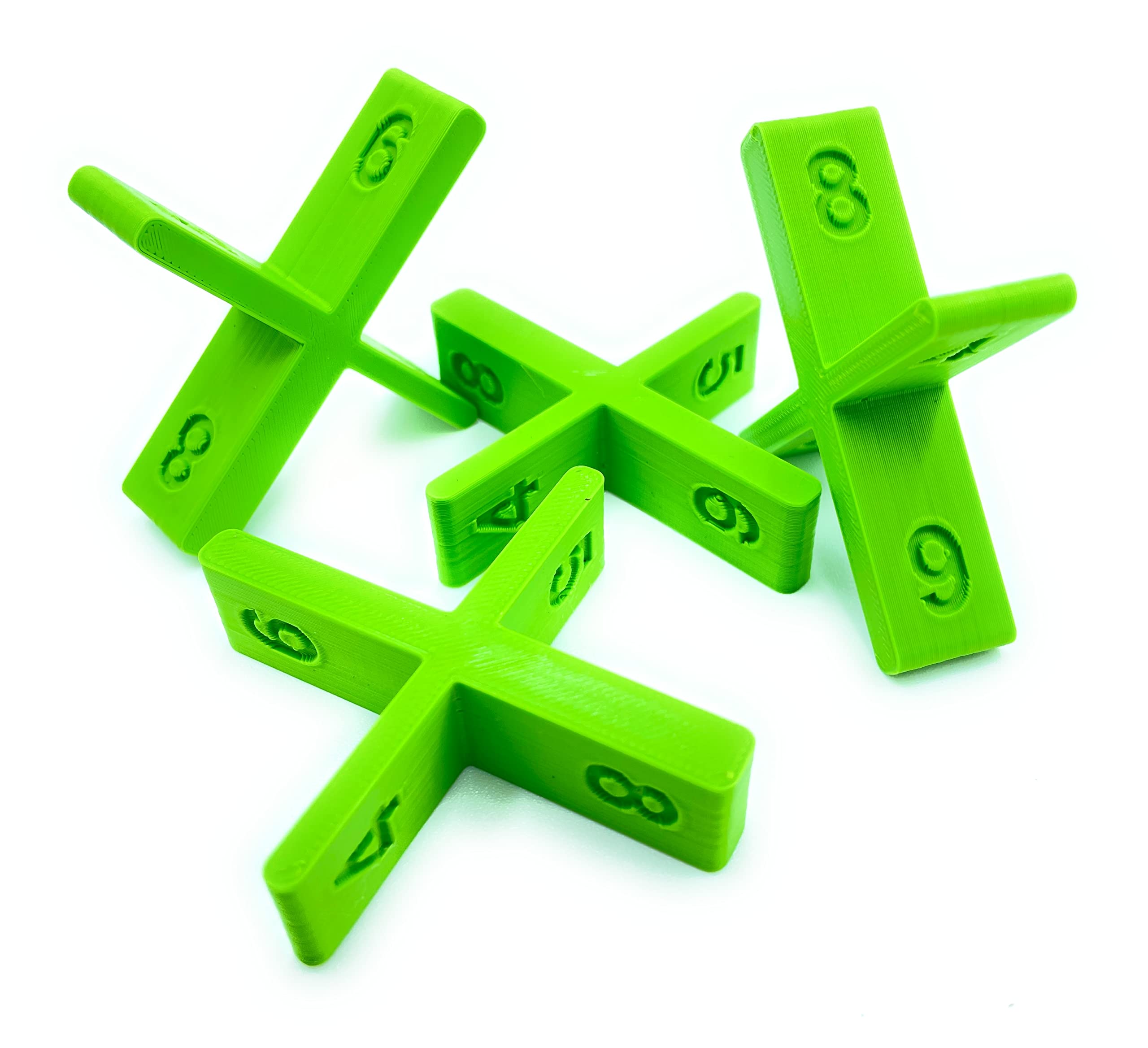 3Dimensional Studio Decking Spacer 4 Pack Multiple Gap width's 4mm, 5mm, 6mm, 8mm on Same Spacer., Green,