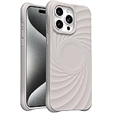ORNARTO Vortuxe for iPhone 15 Pro Max Case 6.7" | 2X MIL-STD Drop Protection | Compatible with MagSafe | Sleek Aesthetic Liquid Silicone Phone Cover - Stone Gray