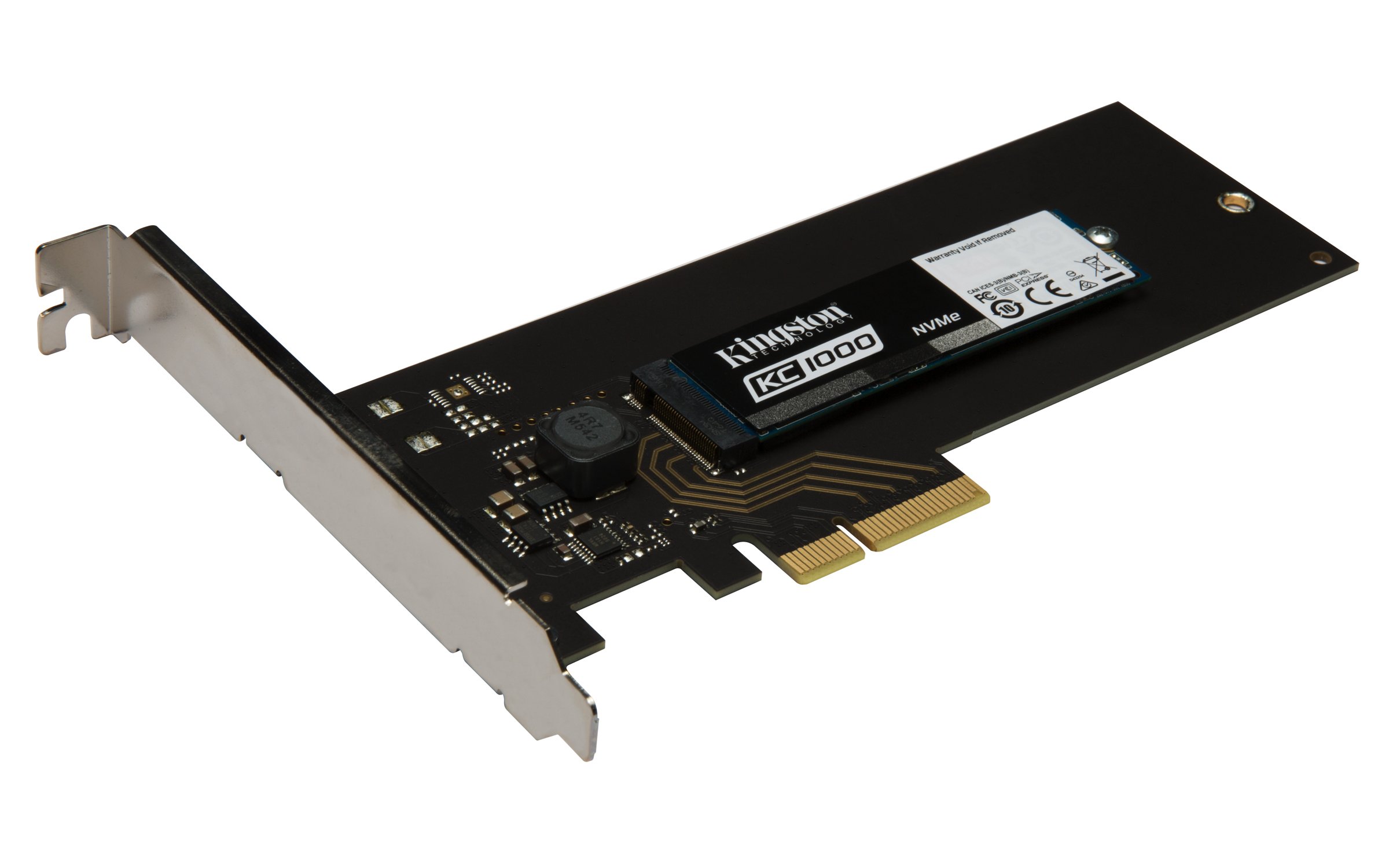 Kingston SKC1000H/480G KC1000 NVMe PCIe 480 GB HHHL PCI Express 3.0 Solid State Drive, Black