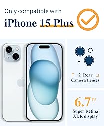 GVIEWIN for iPhone 15 Plus Case, [3 in 1] with